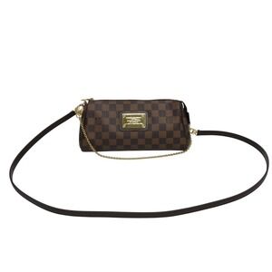 LOUIS VUITTON Eva shoulder bag Damier Ebene Brown brown